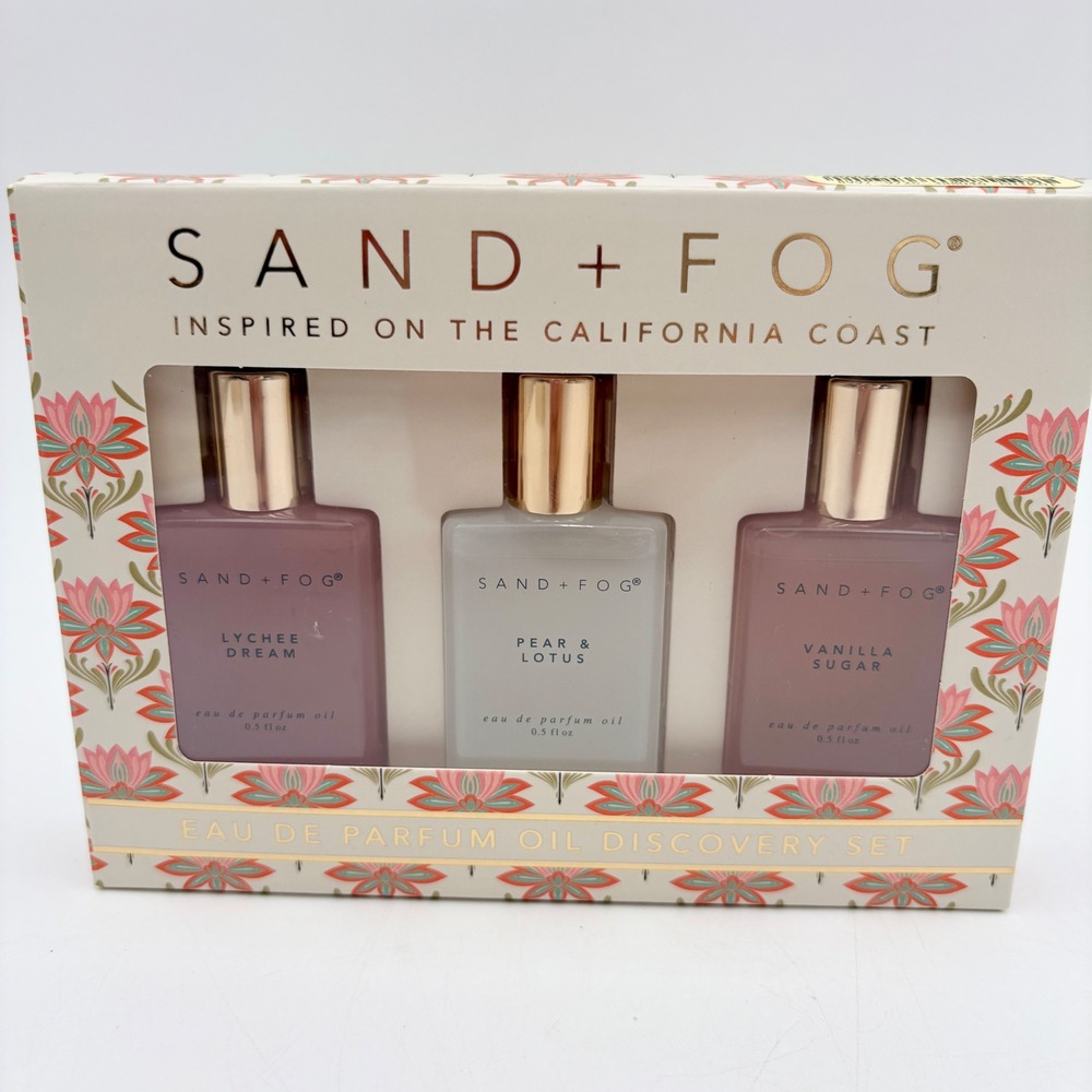 Sand Fog Eau de Parfum Oil Discovery Set Lychee Dream Pear Lotus Vanilla Sugar